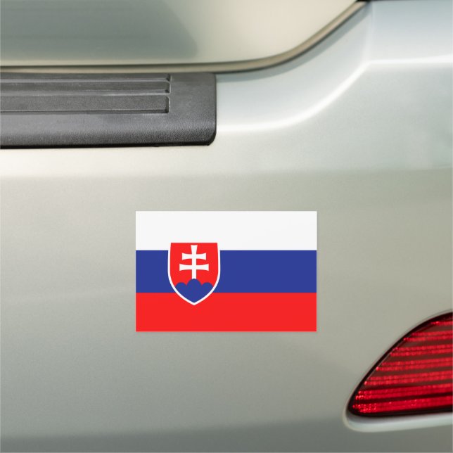 Slovakia Flag Car Magnet (In Situ)