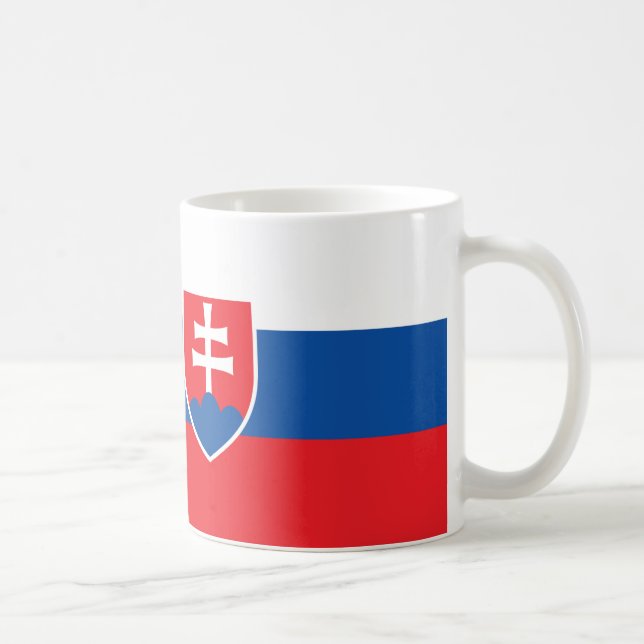 Slovakia Flag Ceramic Coffee Mug (Right)