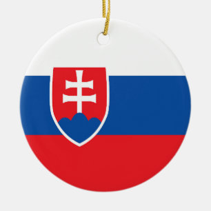 Slovakia flag ceramic ornament