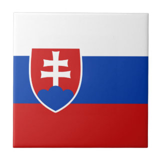 Slovakia Flag Ceramic Tile