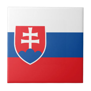 Slovakia Flag Ceramic Tile