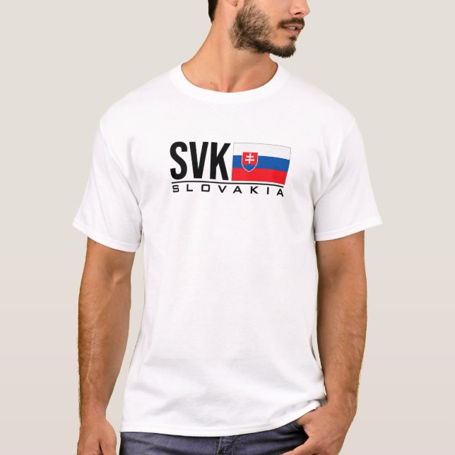 SLOVAKIA FLAG COUNTRY CODE SVK SPORTS GAMES ATHLET T-Shirt (Front)