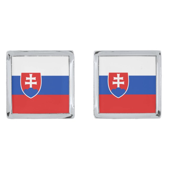 Slovakia Flag Cufflinks (Front)