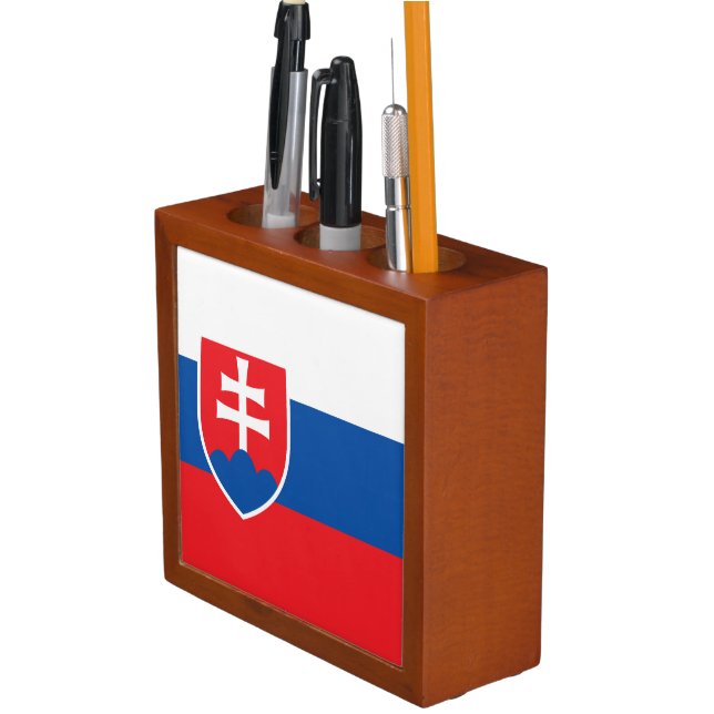Slovakia Flag Desk Organizer (In Situ)