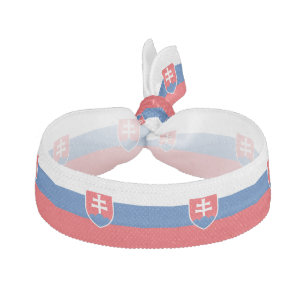 Slovakia Flag Elastic Hair Tie