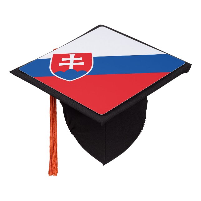 Slovakia Flag Graduation Cap Topper (Angled)
