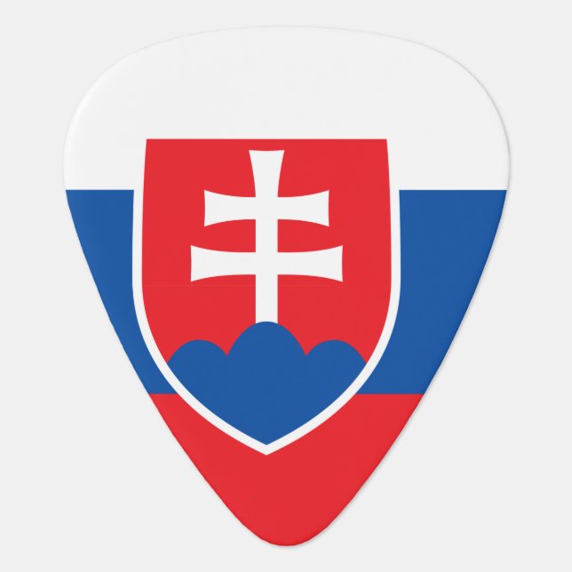 Slovakia Flag Guitar Pick (Front)
