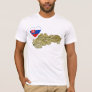 Slovakia Flag Heart and Map T-Shirt