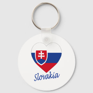 Slovakia Flag Heart Keychain