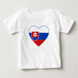 Slovakia Flag Heart T-Shirt