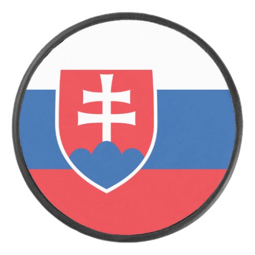 Slovakia Flag Hockey Puck