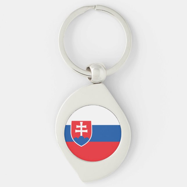 Slovakia Flag Keychain (Front)