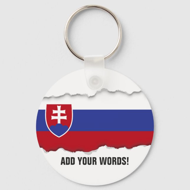Slovakia Flag Keychain (Front)