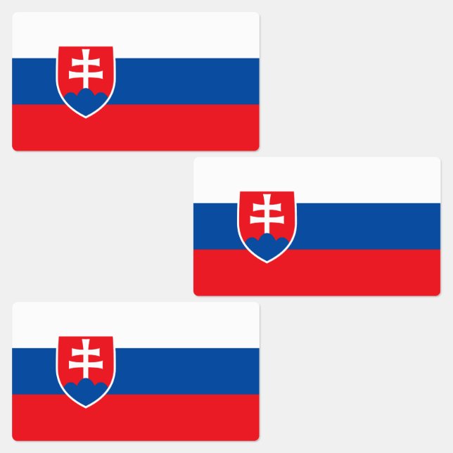 Slovakia Flag Labels (Group)