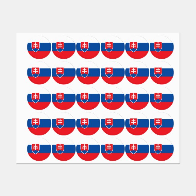 Slovakia flag labels (Sheet)
