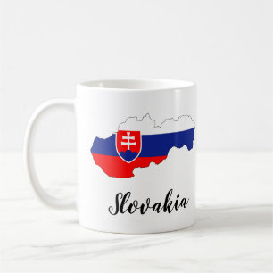 Slovakia Flag Map Coffee Mug