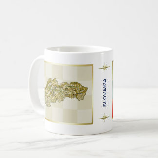 Slovakia Flag + Map Mug