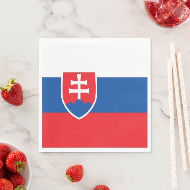 Slovakia flag napkins (Insitu)
