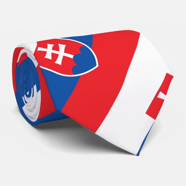 Slovakia Flag Neck Tie (Rolled)