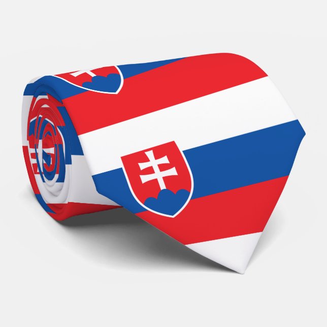 Slovakia Flag Neck Tie (Rolled)