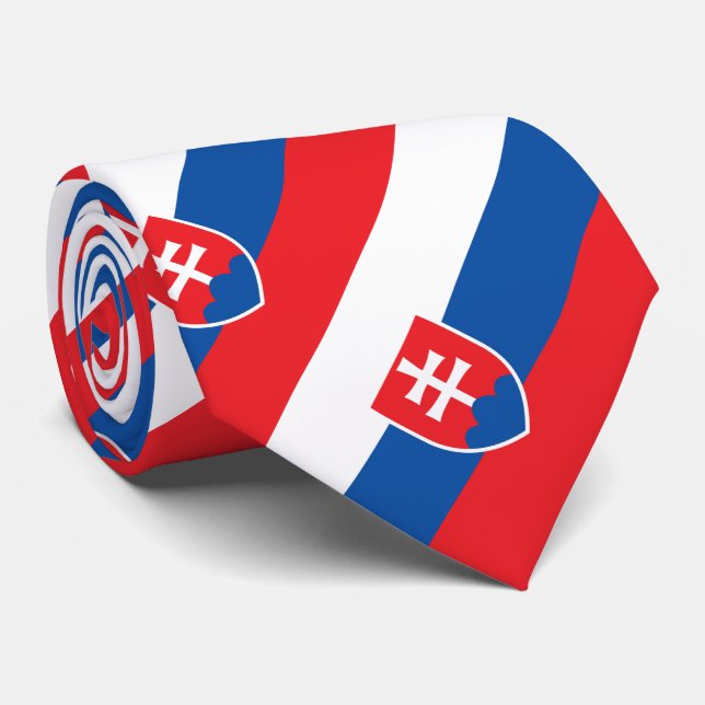 Slovakia Flag Neck Tie (Rolled)