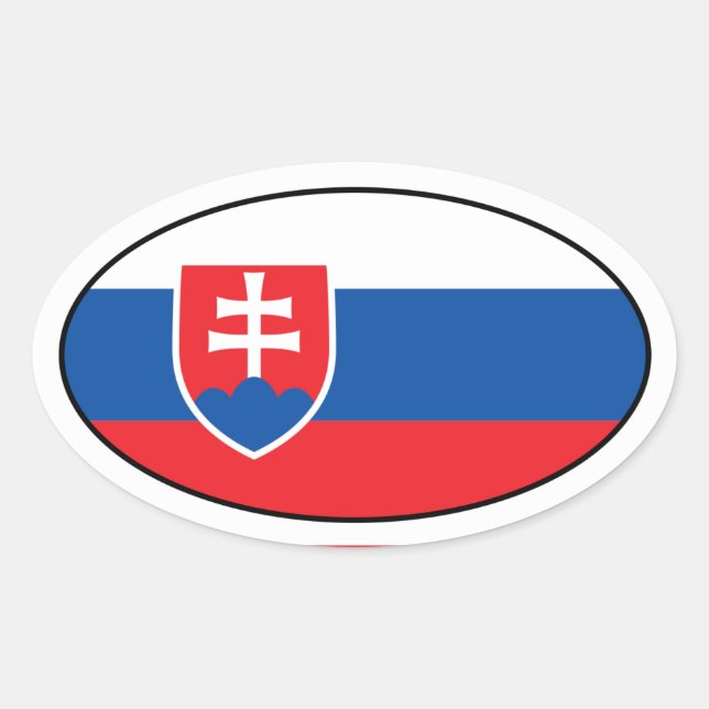 Slovakia Flag Oval Sticker (Front)
