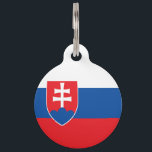 Slovakia Flag Pet ID Tag<br><div class="desc">Search "wowsmiley" for more products like this one.</div>