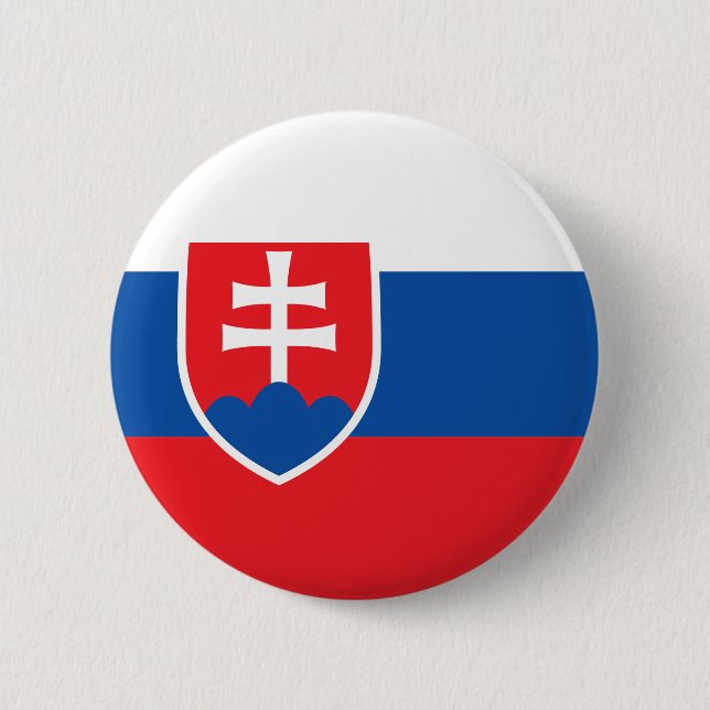 Slovakia Flag Pinback Button (Front)