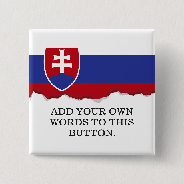 Slovakia Flag Pinback Button (Front)