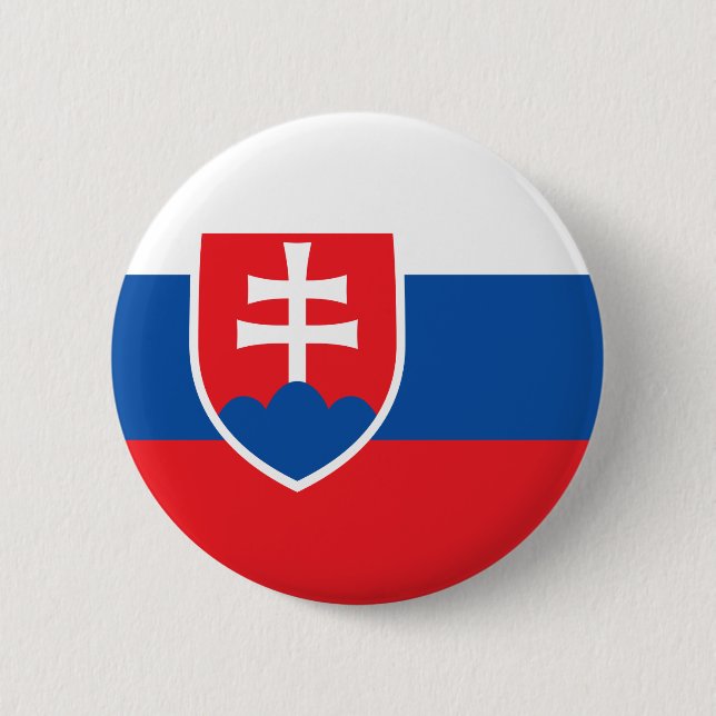 Slovakia Flag Pinback Button (Front)