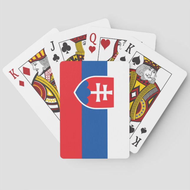 Slovakia Flag Poker Cards (Back)