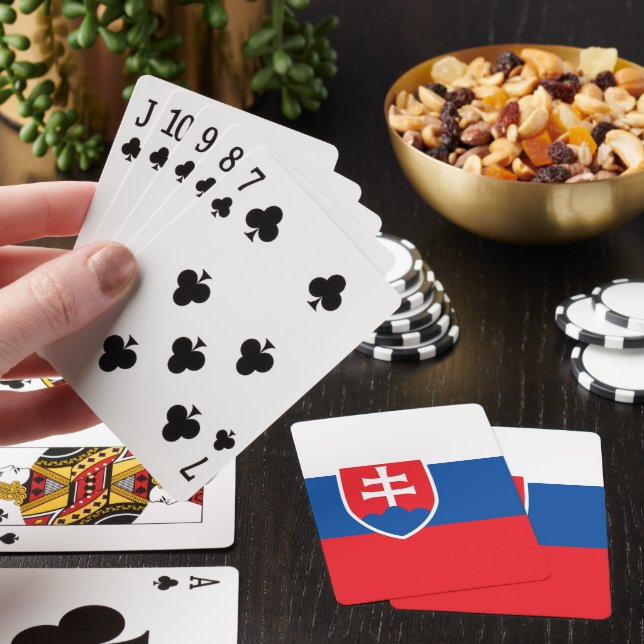 Slovakia flag poker cards (In Situ)