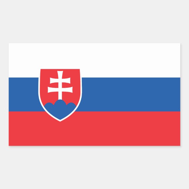 Slovakia Flag Rectangular Sticker (Front)