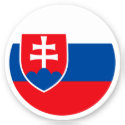 Slovakia Flag Round Sticker