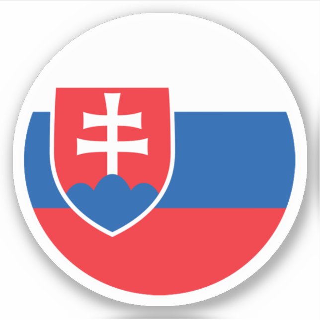 Slovakia Flag Round Sticker (Front)
