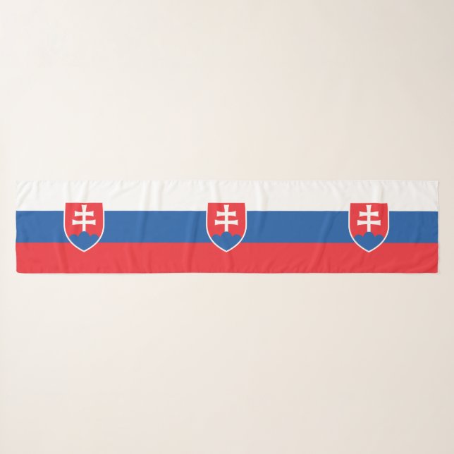Slovakia Flag Scarf (Front (Horizontal))