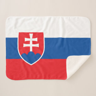 Slovakia Flag Sherpa Blanket