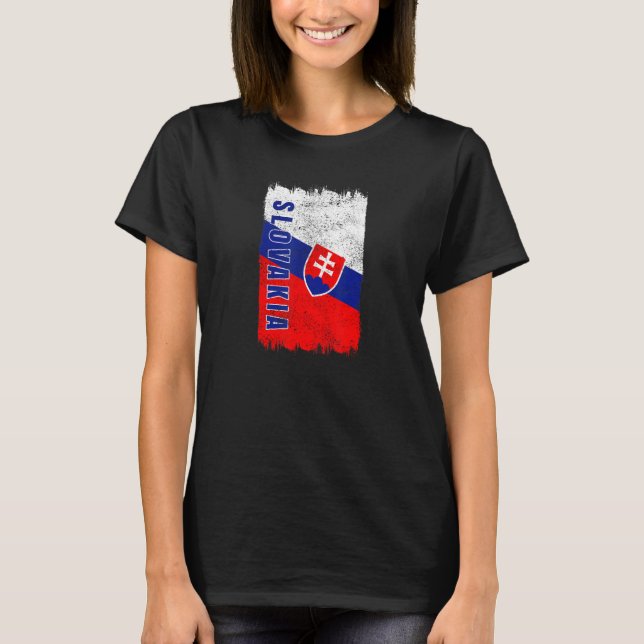 Slovakia flag Slovensko Bratislava T-Shirt (Front)
