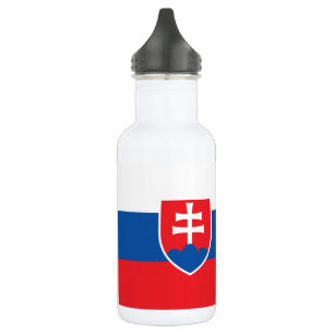 Slovakia Flag Stainless Steel Water Bottle