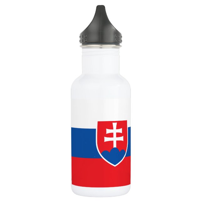Slovakia Flag Stainless Steel Water Bottle (Left)