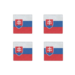 Slovakia Flag Stone Magnet