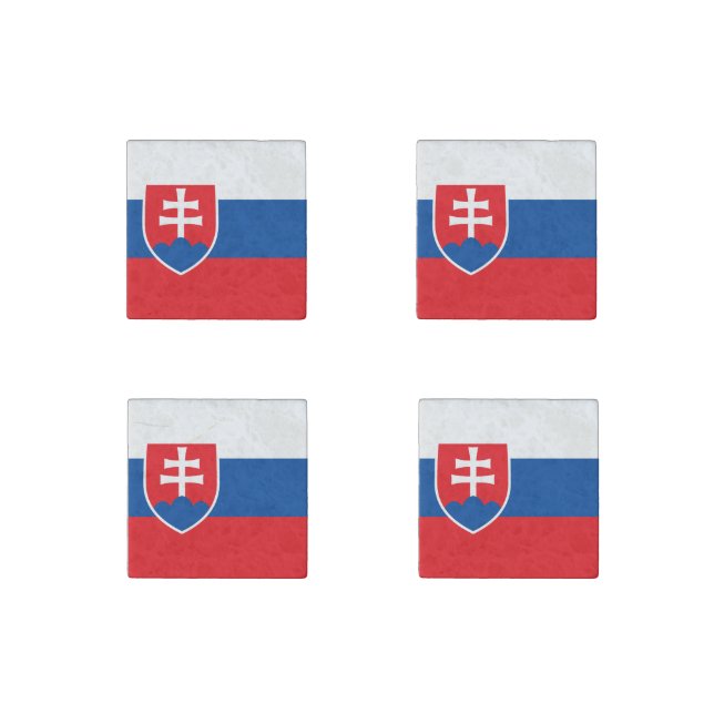 Slovakia Flag Stone Magnet (Front)