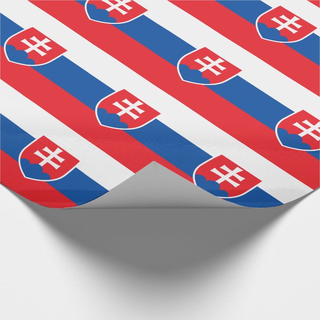 Slovakia Flag Wrapping Paper (Corner)