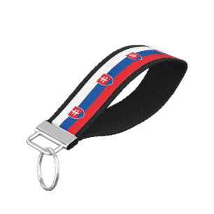 Slovakia Flag Wrist Keychain