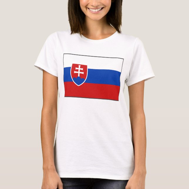Slovakia Flag x Map T-Shirt (Front)