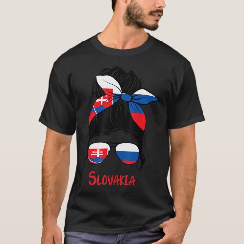 Slovakia Girl Slovak girl Slovakia woman flag T_Sh T_Shirt