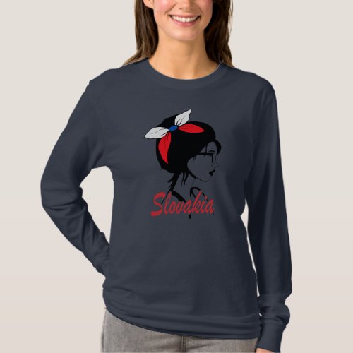 Slovakia Girl Slovak Women Slovakia flag  T_Shirt