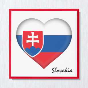 Slovakia Heart & Slovak Flag, holiday / sports Magnet