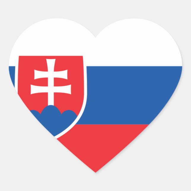 slovakia heart sticker (Front)
