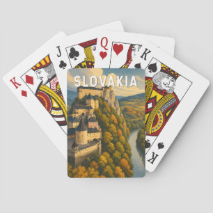 Slovakia Illustration Travel Art Vintage Poker Cards